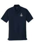 Frontline Embroidered Polo in River Blue Navy